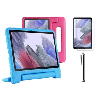 갤럭시탭A7 라이트 Lite 8.7 호환 에바폼 커버 케이스+액정필름+터치펜 SM-T220 T220N T225 T225N 케이스나라, 블루, 1개