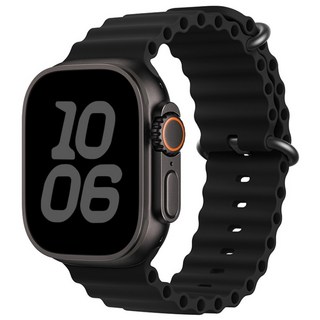 밴드톡 애플워치 호환 워터 실리콘 오션 밴드 스트랩 울트라 2 49mm 45mm 44mm 42mm 41mm 40mm 38mm 9 8 7 6 5 3 SE2 10 46mm, 블랙 블랙 버튼, 1개