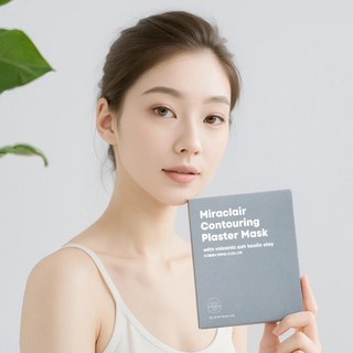 미라클레어 쫀쫀한 피지 모공관리 컨투어링 석고 마스크팩, 2개, 5개입
