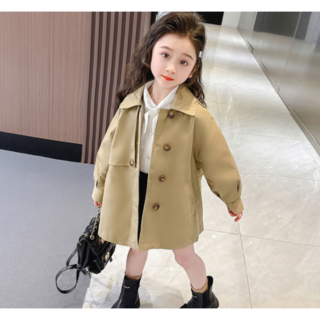 여아 봄 트렌치 코트
