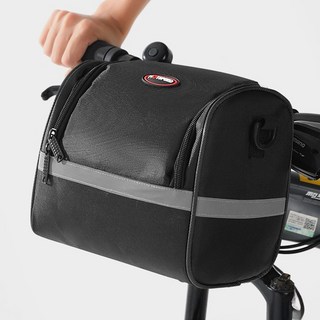 제스트플로우 자전거 핸들 가방 대용량 크로스백, 블랙