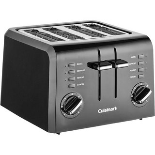 쿠진아트 CPT142BK 4슬라이스 컴팩트 플라스틱 토스터 블랙, 쿠진아트 CPT142BK 4슬라이스 컴팩트 플라스틱 토