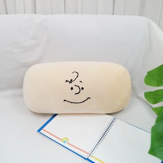 스누피 찰리 스마일 소프트쿠션 45x22cm 극세사 스판 낮잠 학교 사무실 차안 캠핑용 베개 침대 거실, 단품
