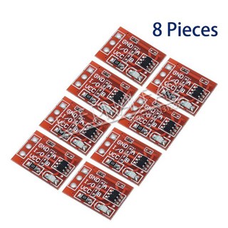 터치 키 스위치 모듈 TTP223 단방향 버튼 정전식 자동 잠금 PCB, 8개 묶음, 1개 터치 키 스위치 모듈 TTP223 단방향 버튼 정전식 자동 잠금 PCB, 8개 묶음, 1개