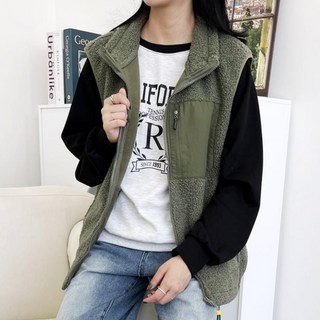 기타 여성 양털 뽀글이 풀집업 후리스 조끼 겨울 조끼베스_WFG1RYT