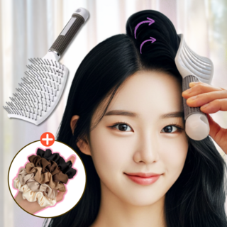멜리 뿌리가 살아나는 볼륨업 헤어 브러쉬 빗 드라이빗, 1개, T008C (화이트)