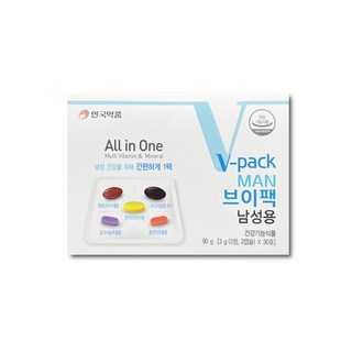 브이팩 남성용 멀티비타민, 30회분, 1개
