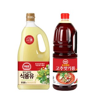 사조해표 콩기름 1.8L x1개 +고추맛기름1.8L x1개, 1세트, 800ml
