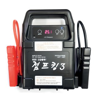 점프킹(대한민국 제조 12v 24v겸용 국산점프스타터) 35 000mAh 대용량, 1개