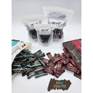 에이치케이마켓 부샤드 벨기에 카라멜 씨솔트+다크 믹스 초콜릿 소분판매, 100개입, 1개, 620g