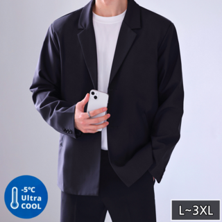 이브 남성용 쿨 세미 오버핏 싱글 블레이저 자켓 빅사이즈 (6102-1)