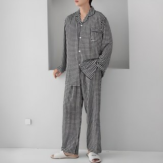 글램공감 남성용 팰리스 긴팔 투피스 파자마 세트