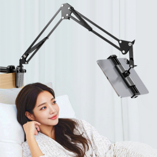 레드에셋 침대 핸드폰 거치대, 1개, 블랙(태블릿/휴대폰전용)