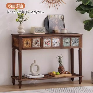 원목 엔틱 콘솔 북유럽 인테리어 나비장 틈새 미니 옷장 선반 조명, 높이 90:소색[6화 3발], 조립하다.