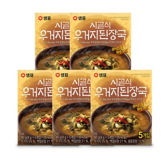 샘표 시골식된장국 8gX5입 5개, 8g