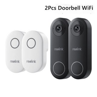 Reolink 2K동영상 초인종 WiFi PoE 스마트 야외 가정용 동영상 인터콤 인간 감지 유선 차임벨 포함 알렉사 지원, 2개