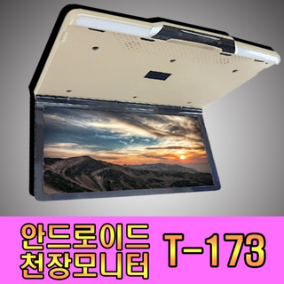 안드로이드 천장형모니터 아크로폴리스 T-173 리어후석 천정모니터 팰리세이드 카니발, 베이지색