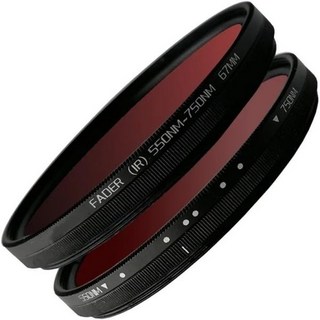 조절 가능한 적외선 필터 렌즈 550nm 750nm 49 52 58 67 77mm SLR 디지털 카메라 렌즈49mm에 적합합니다, 페이더 ir 550-750nm, 49mm, 1.FADER IR 550-750NM - 49mm, 1개