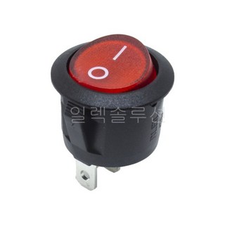 RL3-511/N-G-2-RE/BK-P5 원형 로커 전원 라커 스위치 22파이 RLEIL, 1개