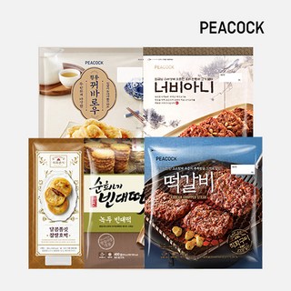 [피코크] 떡갈비 꿔바로우 너비아니 찹쌀호떡 빈대떡 중 택일 피코크 간편조리식품, 4.피코크 달콤쫄깃 찹쌀호떡(400g 4팩), 400g, 1개