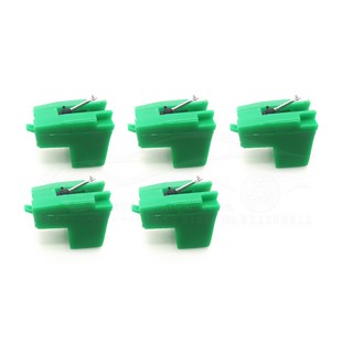 축음기 카트리지 스타일러스 ATN71 TN70 ATN72 ATN770 ND136 500S PL512 용 호환 투명 다이아몬드 바늘, 5pcs green