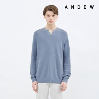 앤듀 남성 레귤러 넥변형 라운드 니트