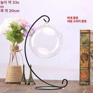 종이학 하트 유리병 선물 코르크 종이접기 천마리, 대형 빈병 + C형 스탠드 + 야광 스티커