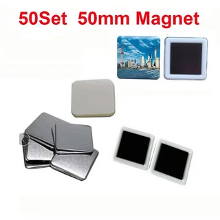 자석 배지 자석 DIY 개 강한 단추 벽용 냉장고 사각형 50x50mm 오피스 홈 장식 부품 100 주방, 50PCS StrongMagneti, 50개
