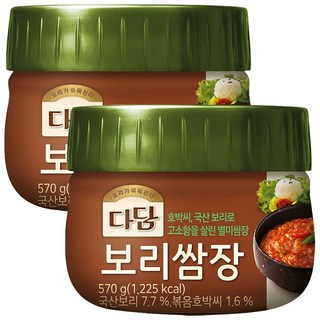 [CJ제일제당] 다담 보리쌈장 570g x 2개 세트 양념된장