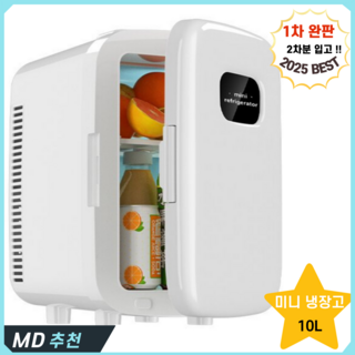 맘스조아 미니 냉장고 가정용 휴대용 화장품 저소음 소형 캠핑 냉온장고, 10L 싱글도어