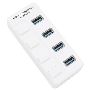 TGIC TGHUB-380 USB허브 4포트 개별스위치 1M, 화이트, 1개