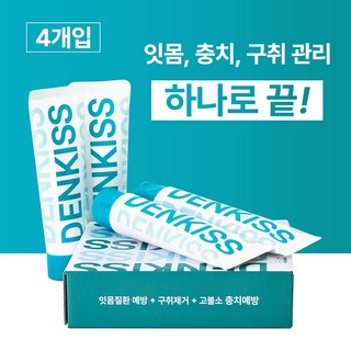 맘다 덴키스 올인원 치약 / 1450 고불소 잇몸질환 구취 충치 케어 치약, 4개, 115g
