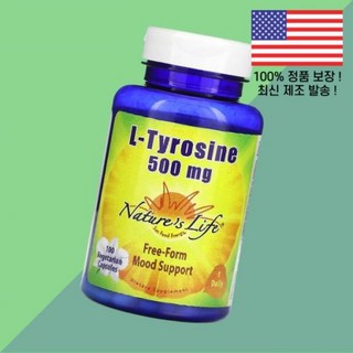 네이처스 라이프 티로신 L티로신 엘티로신 아미노산 500mg 식물성 베지캡슐 100정 Nature's Life L Tyrosine 100 Vegetarian Capsules, 네이처스 라이프 티로신 L티로신 엘티로신 아미노산 50, 1개