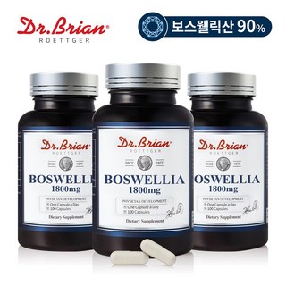 [3통] 닥터브라이언 보스웰리아 농축 분말 1800mg(100식물성캡슐)보스웰릭산90%함유, 100정, 3개