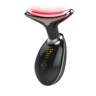 갈바닉 얼굴 목 마사지기 온열 LED EMS, keka-4002 블랙