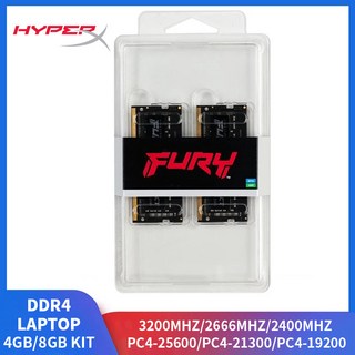 HyperX FURY RAM DDR4 8GB 4GB 키트 3200MHz 2666MHz 2400MHz 노트북 메모리 260 핀 PC4-25600 21300 19200 SODIMM, [02] 4GB Kit 2666MHz, 1개