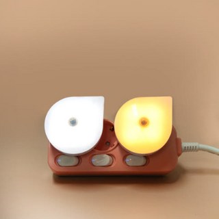 룸인커머스 LED 콘센트형 퐁퐁 취침등 수면무드등 인테리어등 광센서 모션센서, 광센서(주광색)