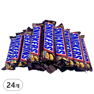 스니커즈 땅콩 카라멜 초콜릿 초코바, 51g, 24개