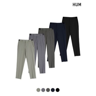 HUM 남 반밴딩 슬림핏 슬랙스 팬츠