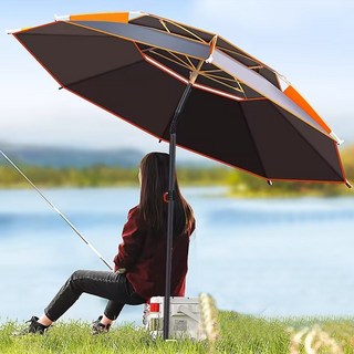 시스슈 각도조절 낚시파라솔 이층 파라솔, 블랙