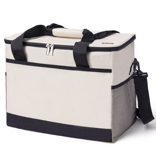 네이쳐파크 3중단열 보온 보냉 아이스 쿨러백 대형, 베이지, 30L