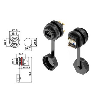 RJ45 방수 패널 마운트 커넥터