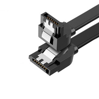 3.0 사타 SATA3 한쪽 ㄱ 꺾임 숏 평면 락 케이블 50CM SSD HDD 하드 선, 1개