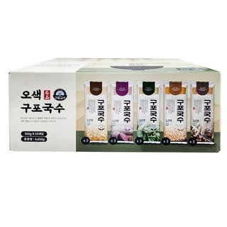 오색 구포국수 310g x 15개입(소면 자색고구마 시금치 콩 둥굴레), 15개