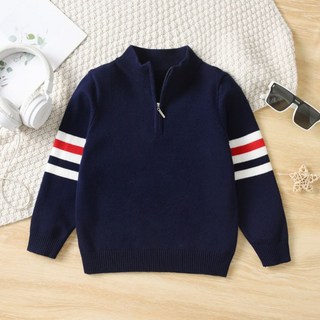 크리스탈하우스 남아 여아 주니어 봄 가을 겨울 프렌치 반집업 니트 CS015 상품 이미지