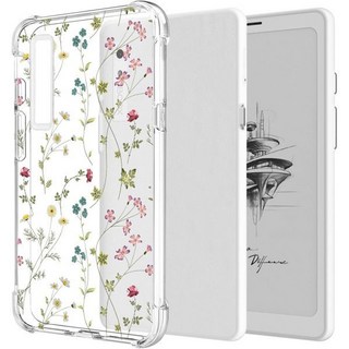 오닉스 북스 팔마 케이스 전자책 보호 이북리더기 뒷면 케이스는 TPU 소재를 사용하여 Onyx Box Parma 6.13인치에 적합하며 가볍고 부드러운 낙하 방지 및 스크래치를, Flowers-B, 1개