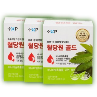 혈당원 프리미엄 골드 식후 혈당 낮추는 크롬 코로솔산 바나바잎 여주함유 제품, 1개, 60정
