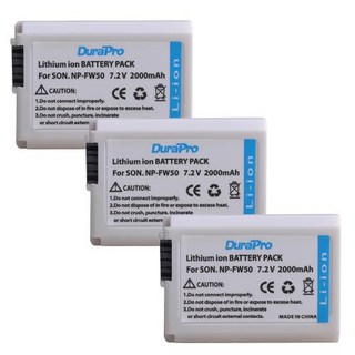 소니 알파 6000 DSC-RX10 ZV-E10 DSC-RX10 IV A6400 A6300 NEX-3N용 NP-FW50 배터리 및 충전기, 3-Battery