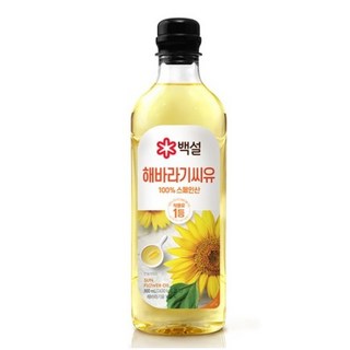 백설 해바라기유, 2개, 900ml