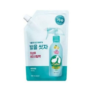온더바디 코튼 풋 발을씻자 풋샴푸 레몬민트향 리필용, 1개입, 1개, 500ml